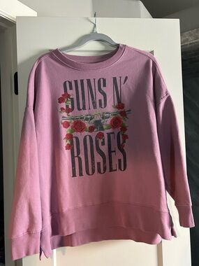 Guns N' Roses Pink Graphic sweatshirt - Logo Neck Print